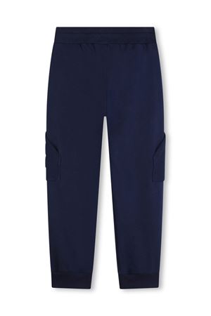 pantalone in cotone blu GIVENCHY KIDS | H3030385T